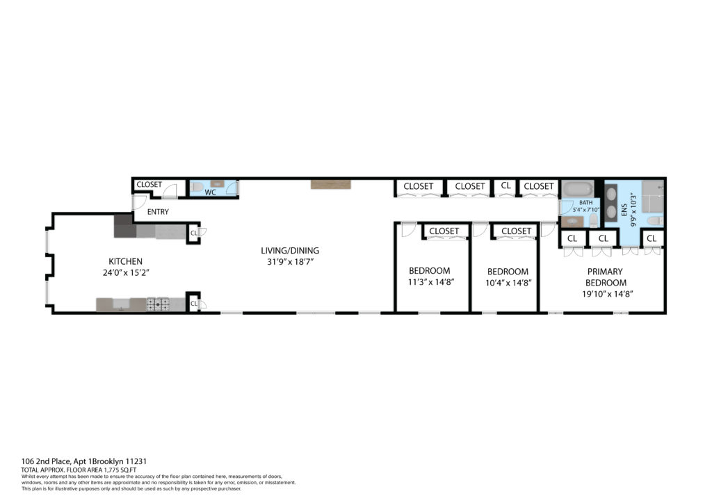 Carroll Gardens 3 Bedroom Rental